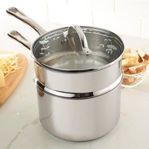 Princess House Heritage Stainless Steel Classic Double Boiler 5809 NEW Open Box